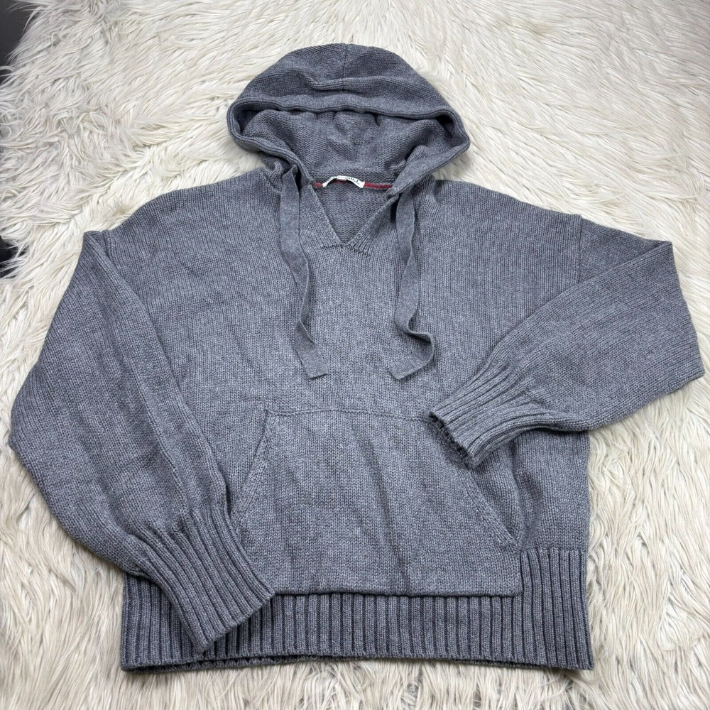 Alex Mill Women's S Gray Aiden Knit Hoodie Wool Cotton